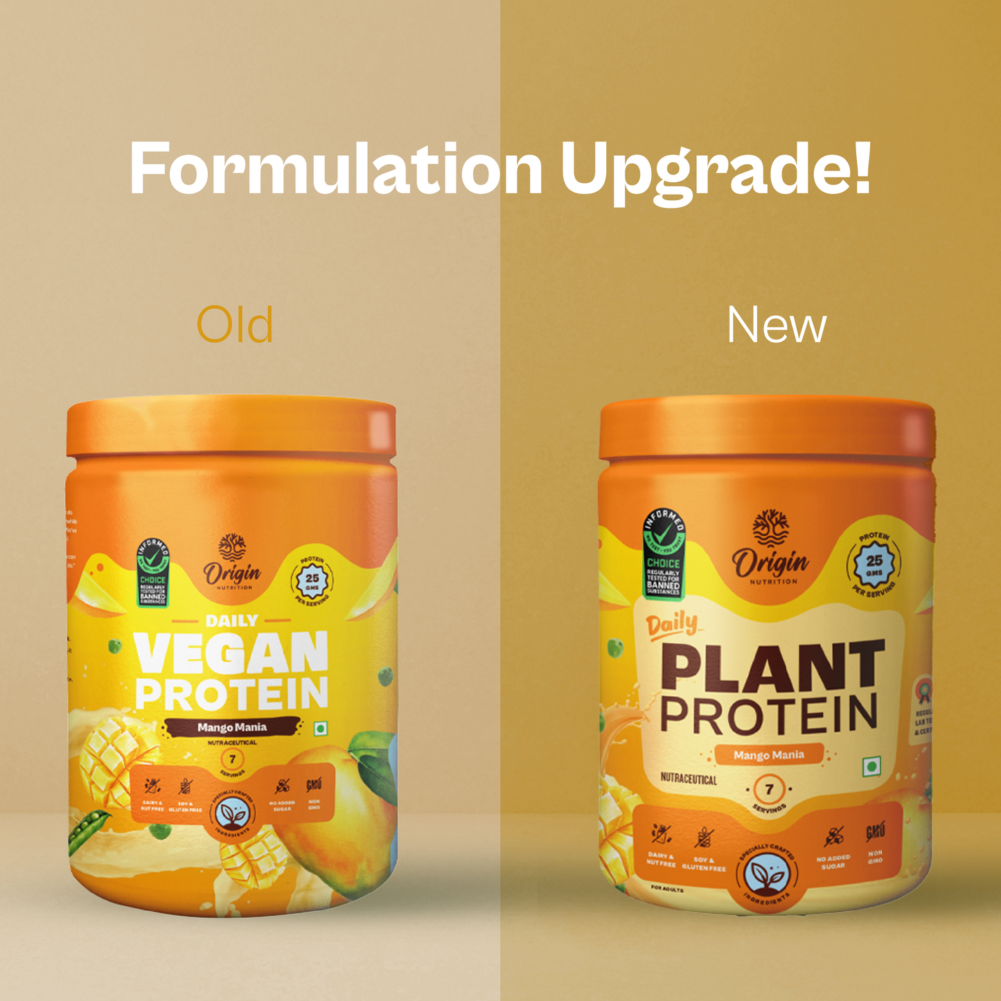 Origin Nutrition Daily Plant Protein Mango Flavour , 288g