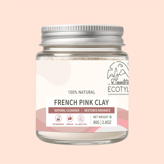 Ecotyl French Pink Clay | Gentle Detox Clay | Skin Brightening | 80g