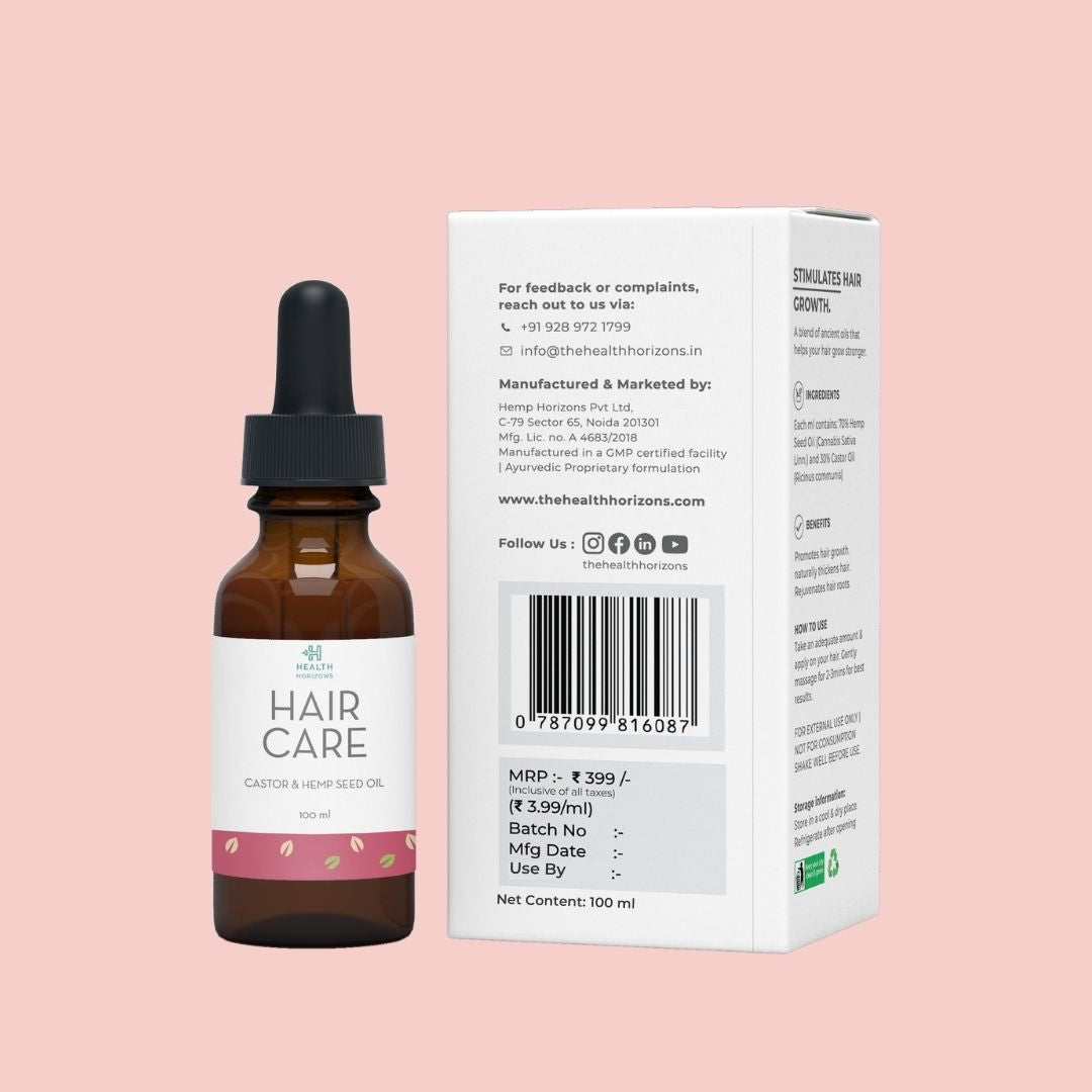 Health Horizons Hair Care, Castor and Hemp Seed Oil (100ml)