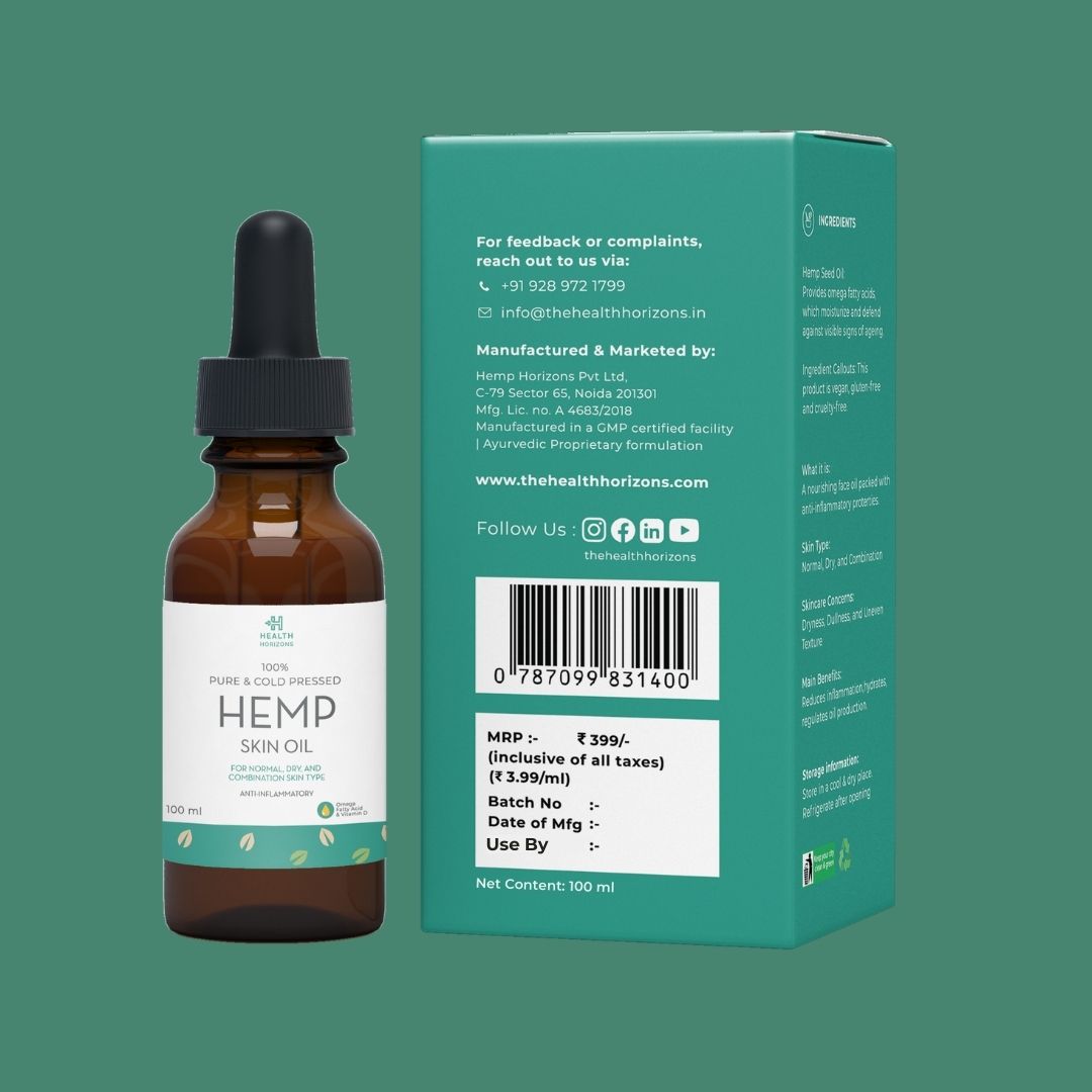 Health Horizons Cold Pressed Hemp Seed Skin Oil 100ml
