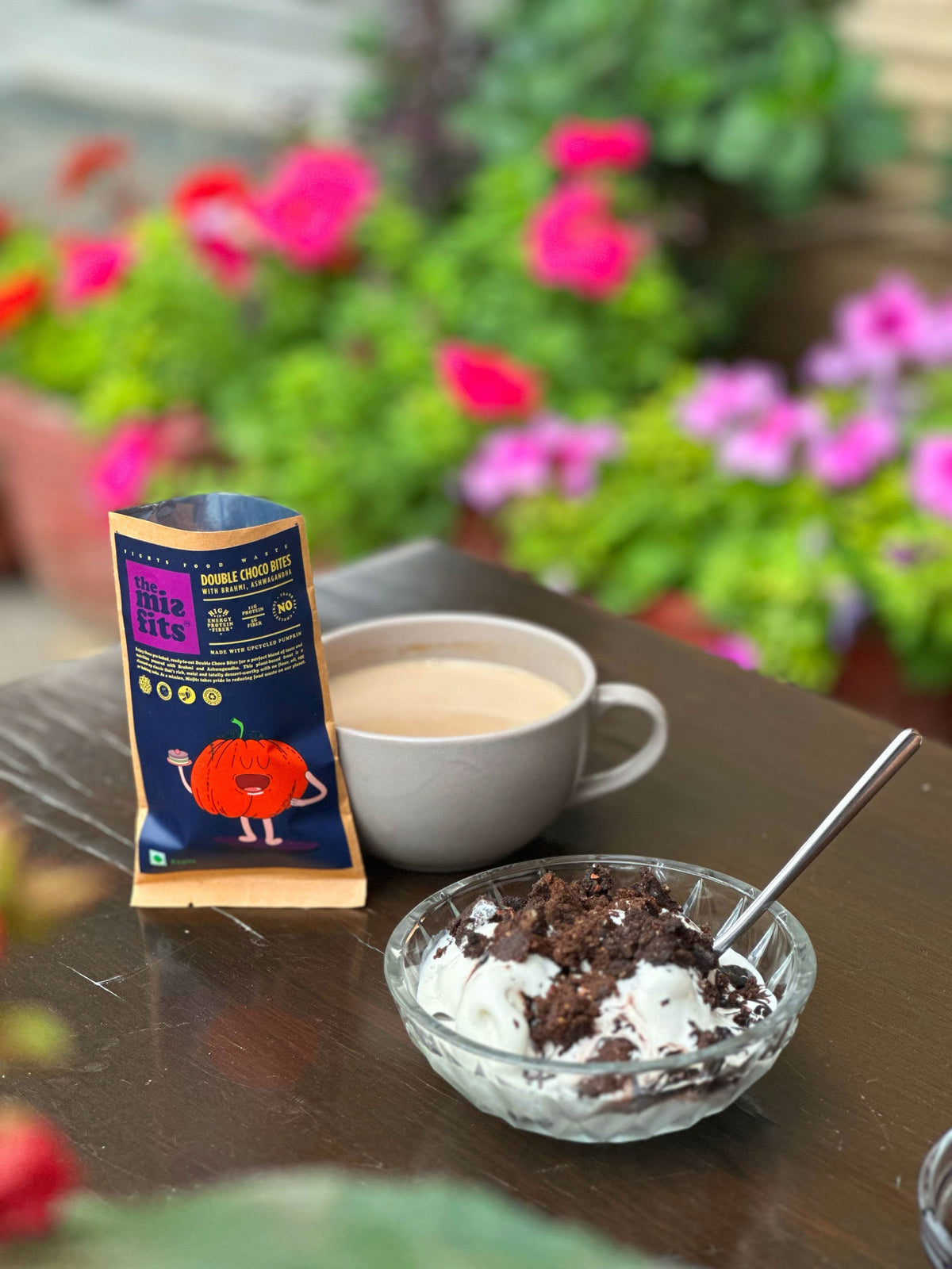 The Misfits Double Choco Bites with Brahmi & Ashwagandha (Pack of 6 - 150 grams)