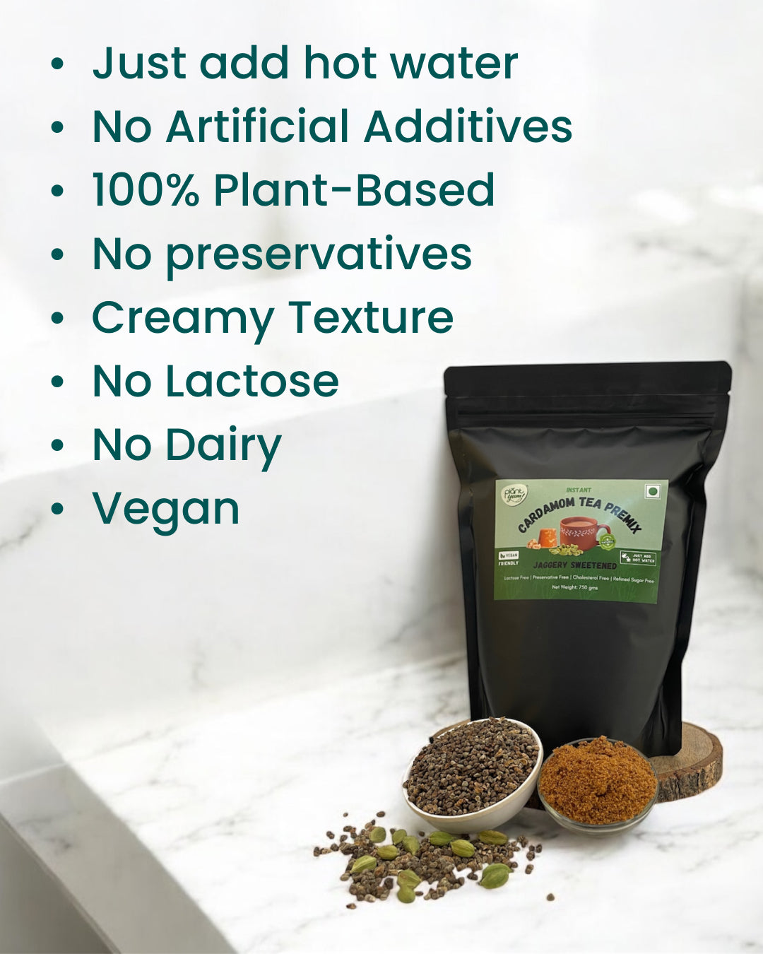 Jaggery Tea Premix - Cardamom (Elaichi) - Super Saver Pack - 750gm