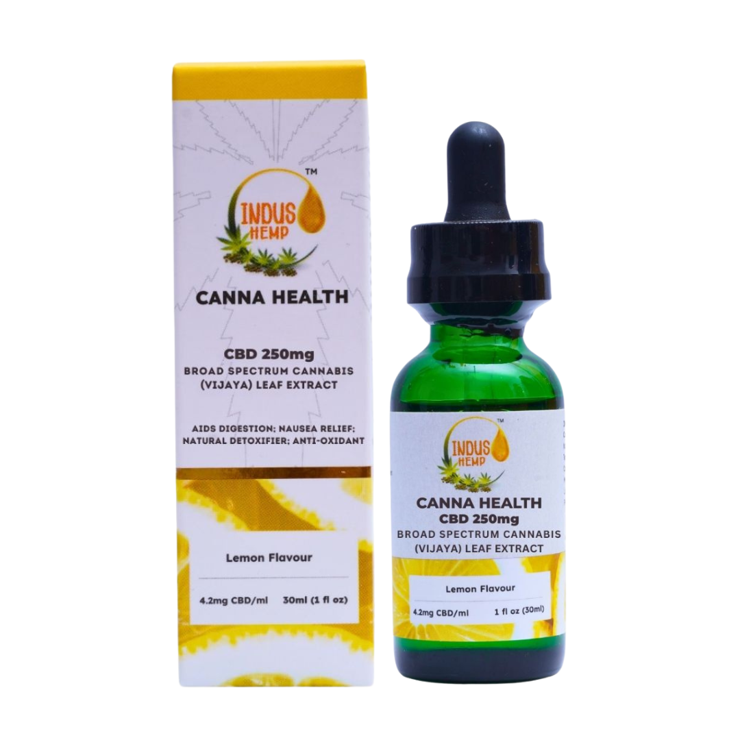 INDUS HEMP CANNA HEALTH CBD 250mg – Lemon Flavour 30ml