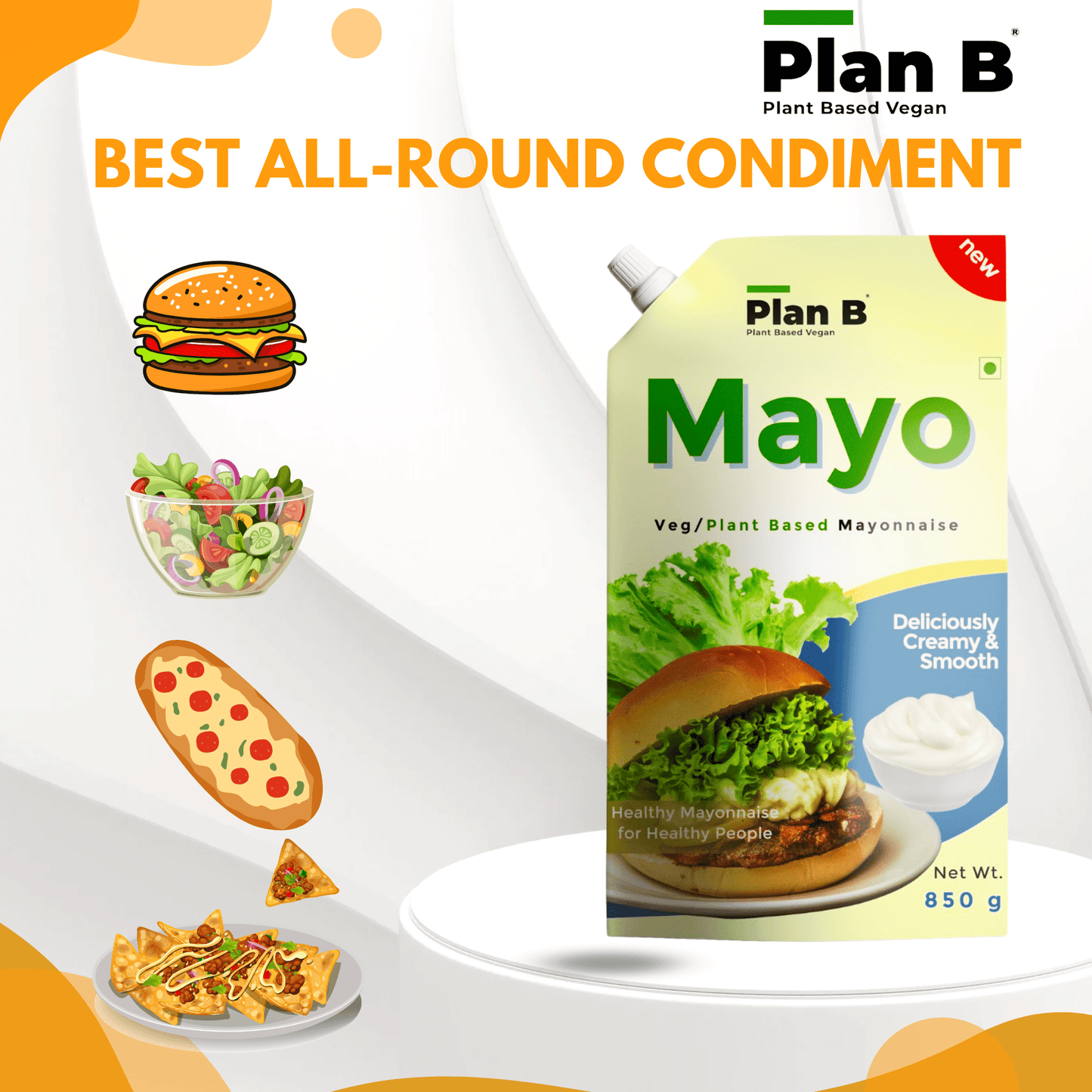 Plan B Mayonnaise 850g (Dairy Free, Extra Creamy & Delicious)