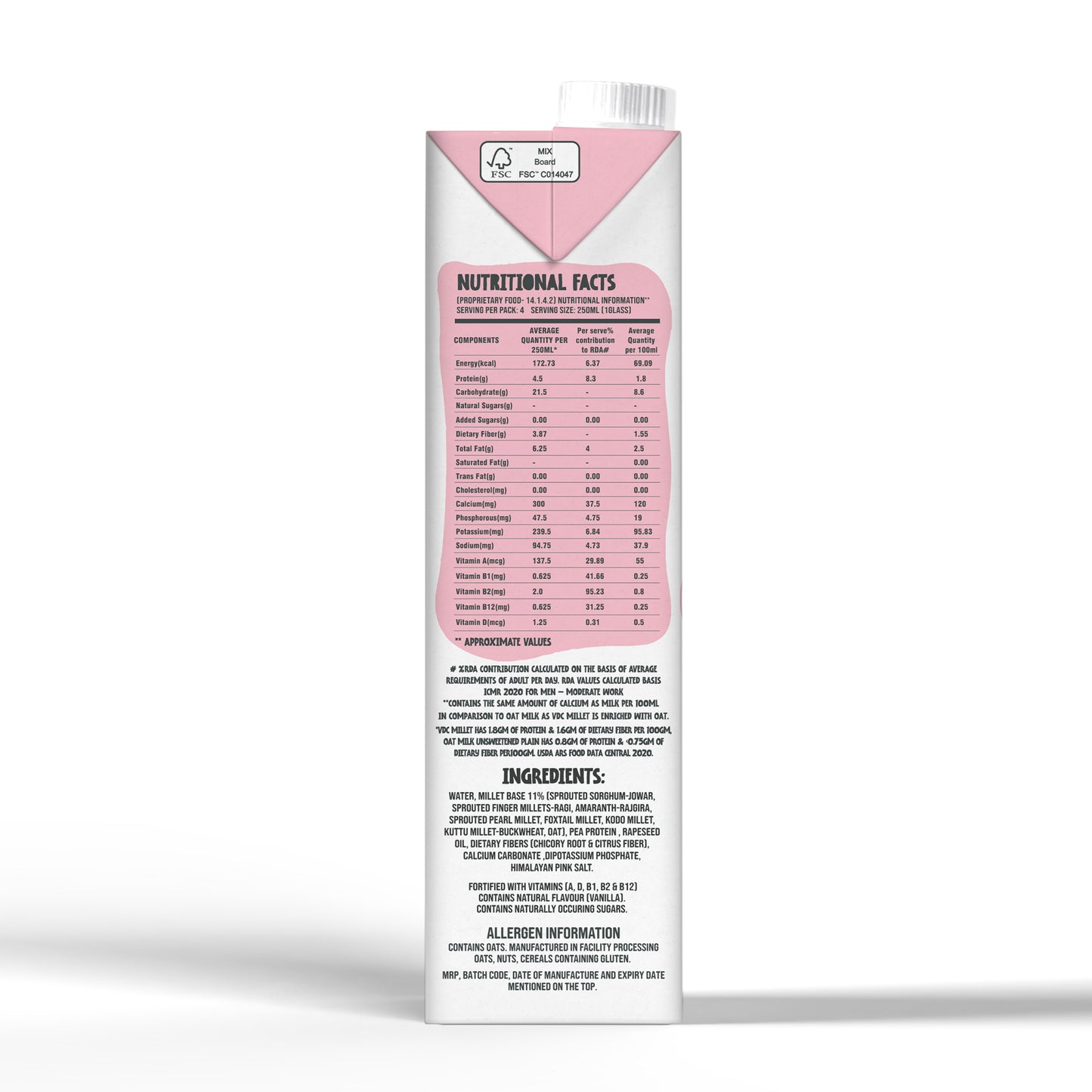 Vegan Drink Company Millet Milk Barista Edition 1 litre