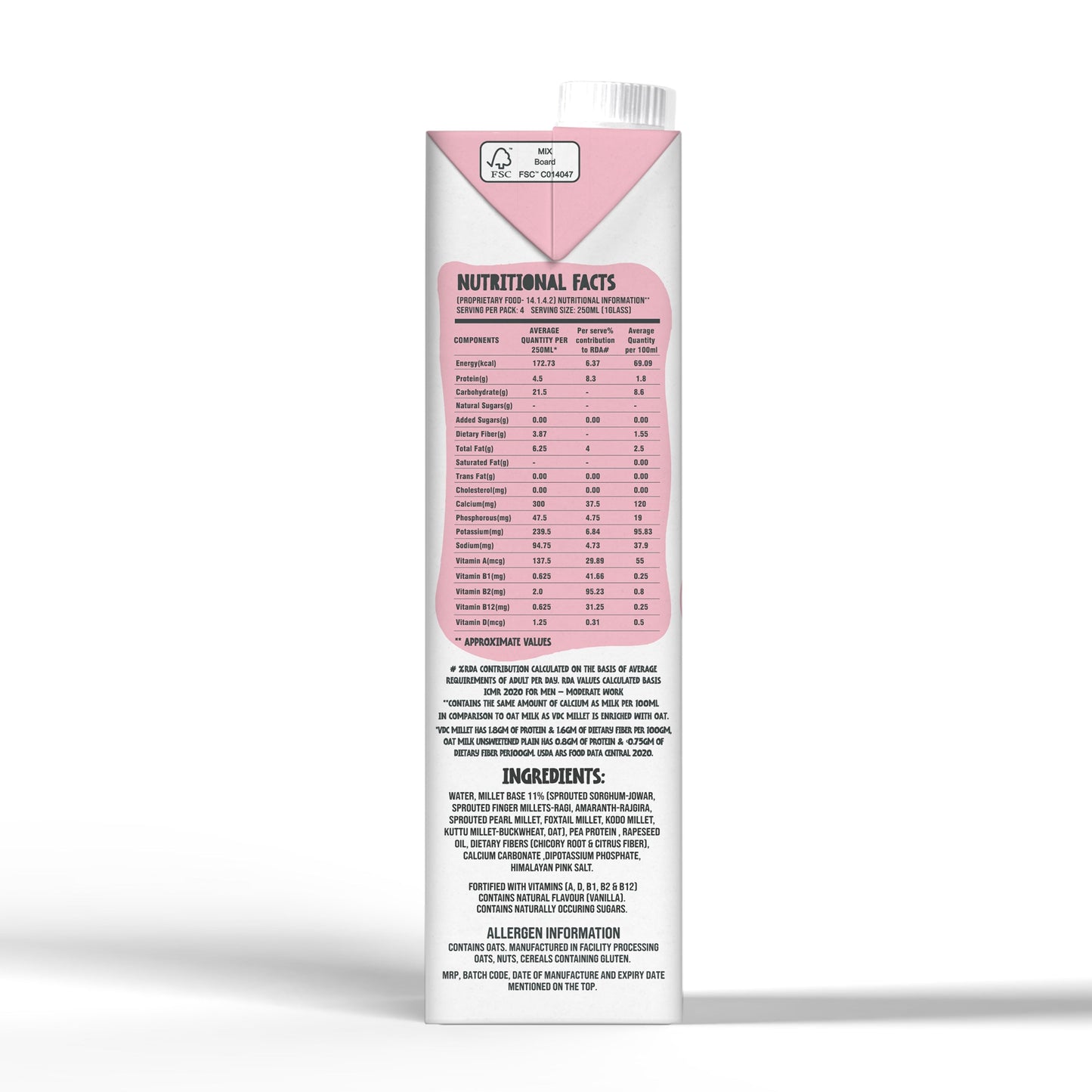 Vegan Drink Company Millet Milk Barista Edition 1 litre