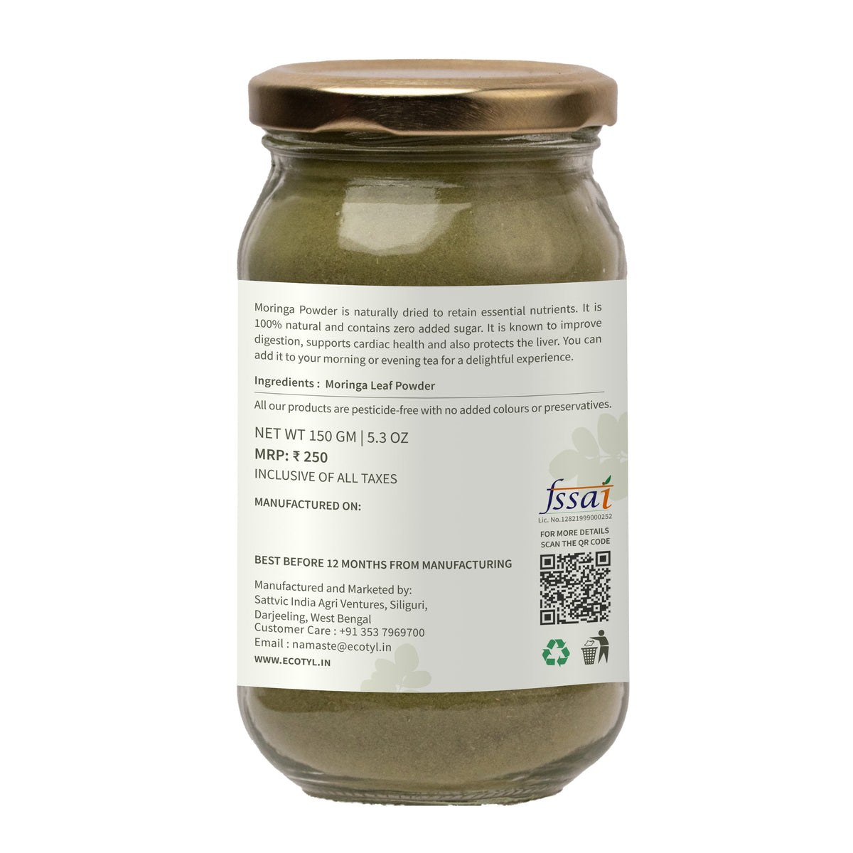 Ecotyl Moringa Leaf Powder 150g