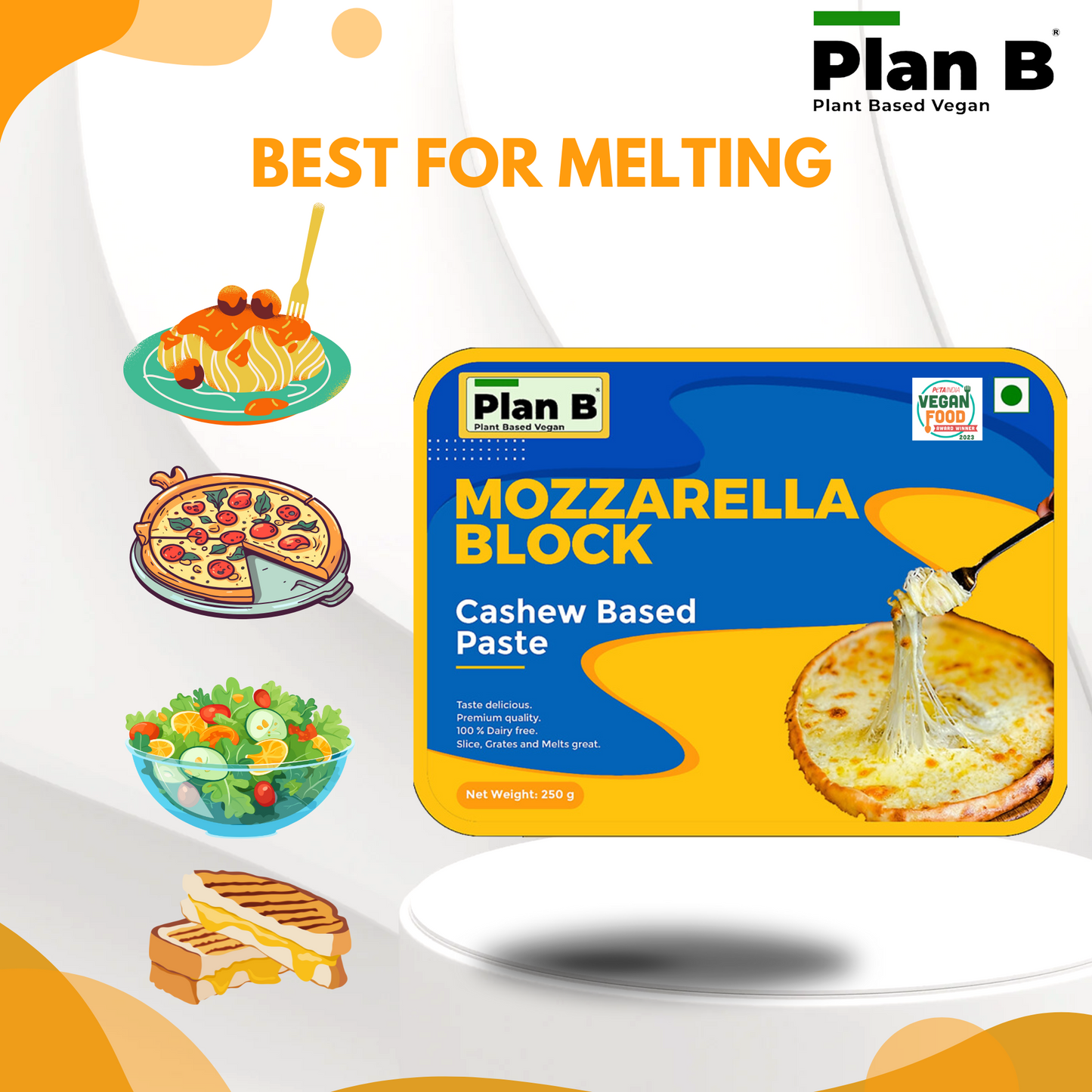 Plan B Mozzarella Block 250 g