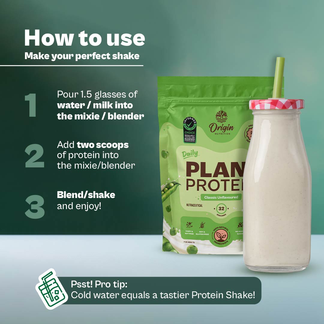 Origin Nutrition Daily Plant Protein Unflavoured , 975g