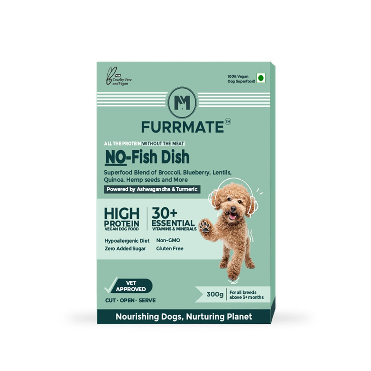 FURRMATE Fresh Wet Dog Food (300g) | Hypoallergenic & Gluten-free | NO-Fish Dish