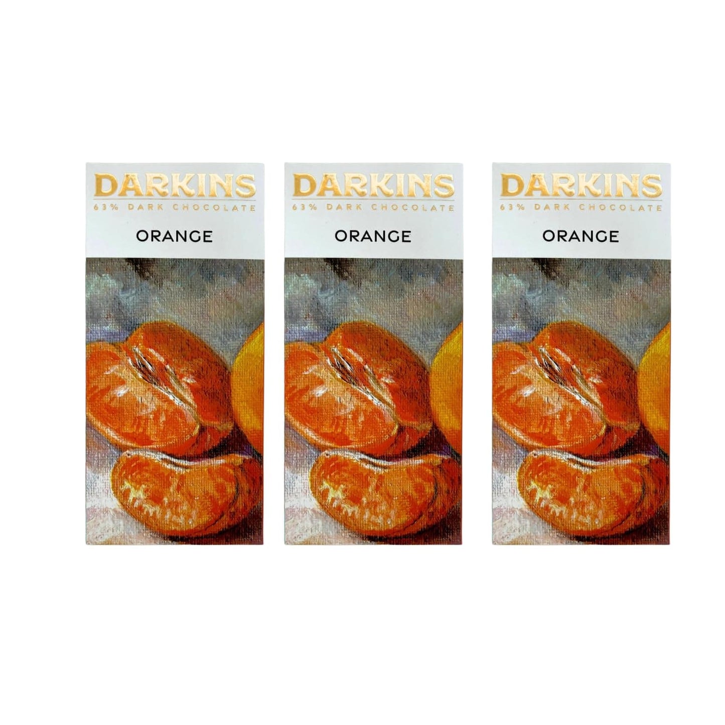 DARKINS Dark Chocolate | 63% Dark Chocolate With Orange Dark Chocolate Bar 3x 50 Gm | 50 Gm Each Pack of 3