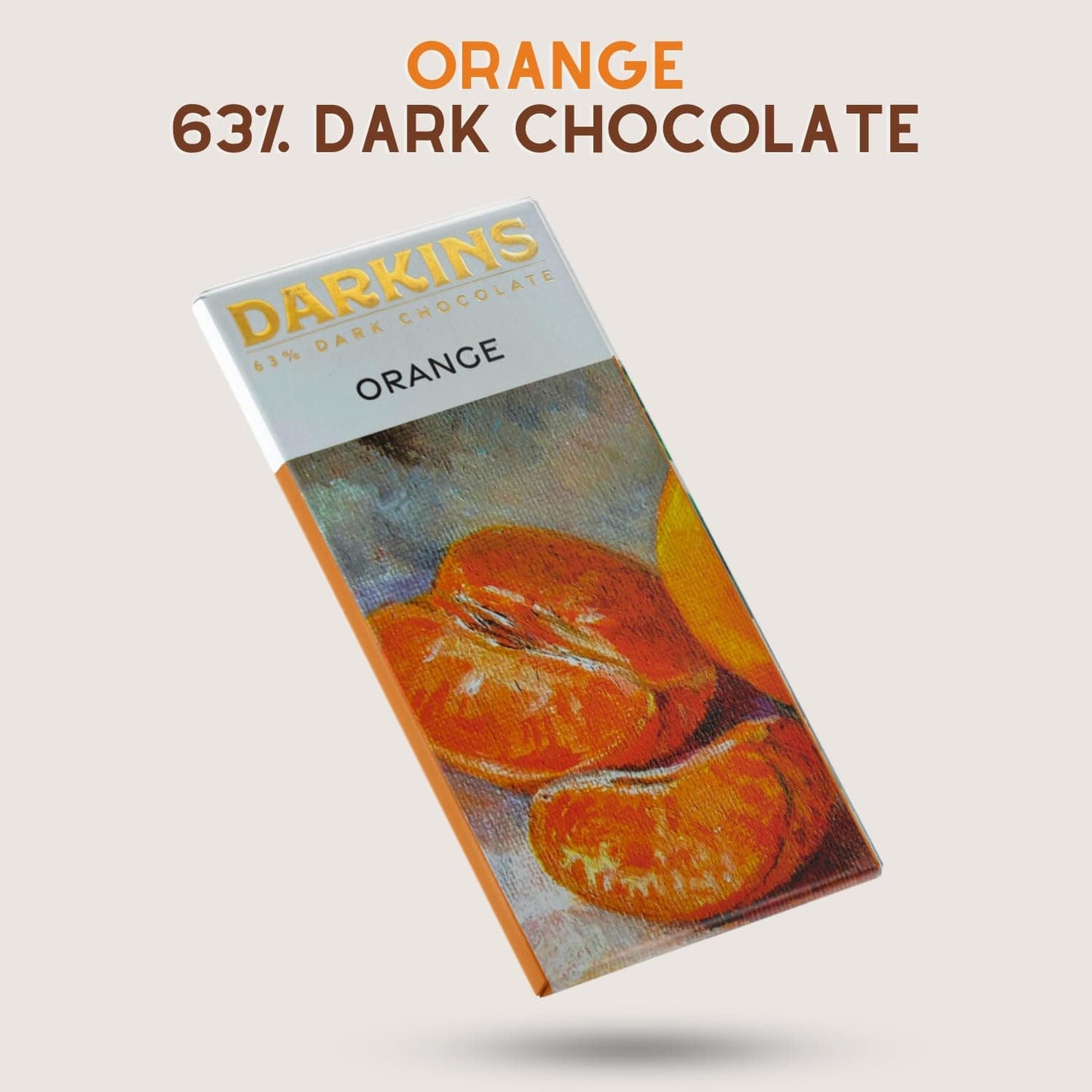 DARKINS Dark Chocolate | 63% Dark Chocolate With Orange Dark Chocolate Bar 3x 50 Gm | 50 Gm Each Pack of 3