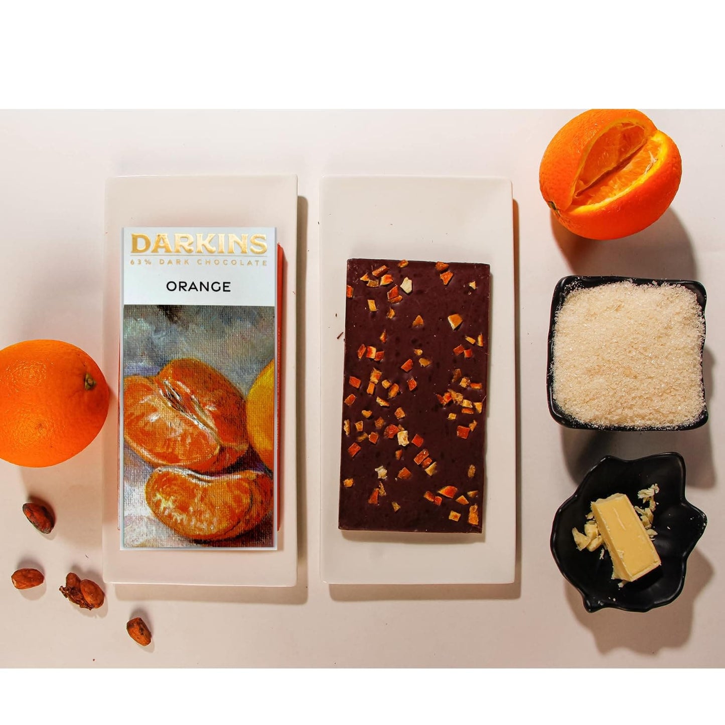 DARKINS Dark Chocolate | 63% Dark Chocolate With Orange Dark Chocolate Bar 3x 50 Gm | 50 Gm Each Pack of 3