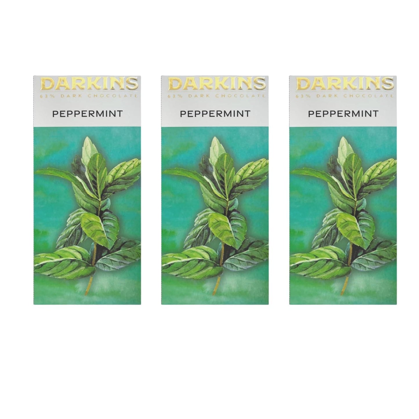 DARKINS 63% Dark Chocolates With Peppermint | Dark Chocolate Bar 3x50 Gm | 50 Gm Each Pack of 3