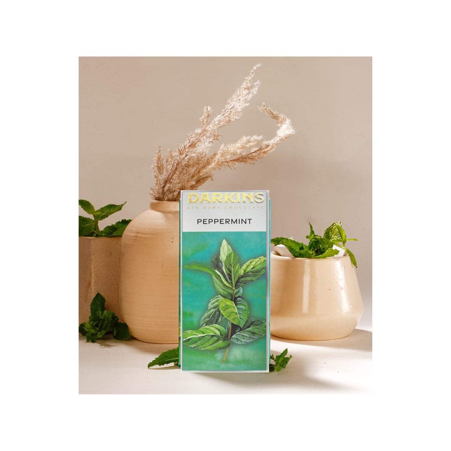 DARKINS 63% Dark Chocolates With Peppermint | Dark Chocolate Bar 3x50 Gm | 50 Gm Each Pack of 3