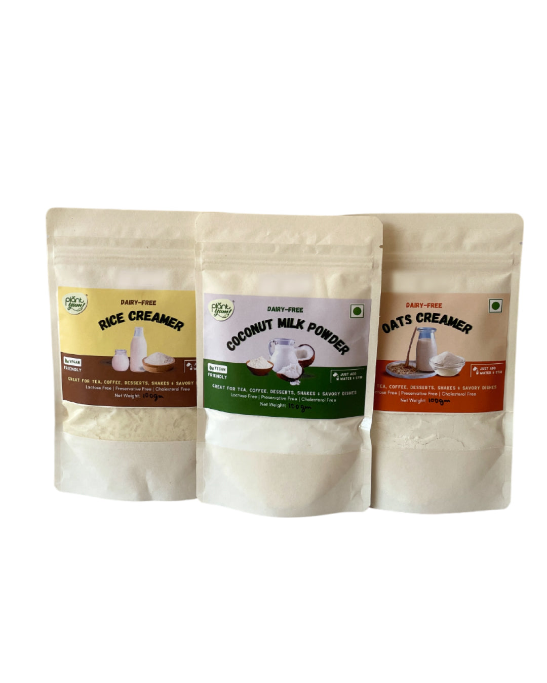 Creamer Trial Pack | Coconut Milk Powder + Oats Creamer + Rice Creamer (100g Each)