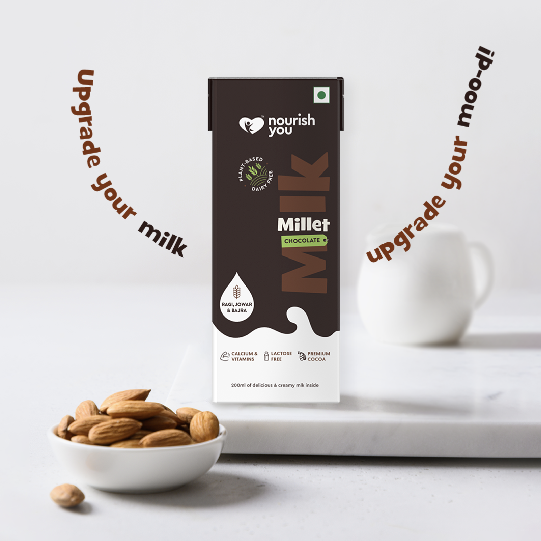 Nourish you Plant based Chocolate Millet Beverage ( 200 ml Tetra Pack )