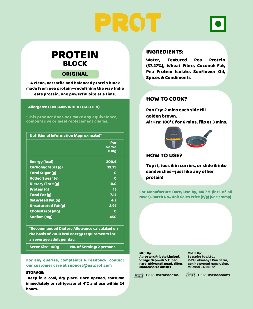 Prot bock - Pack of 3