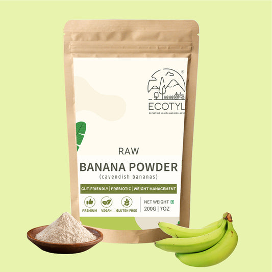 Ecotyl Raw Banana Powder | Prebiotic Superfood | Supports Gut Health | 200g