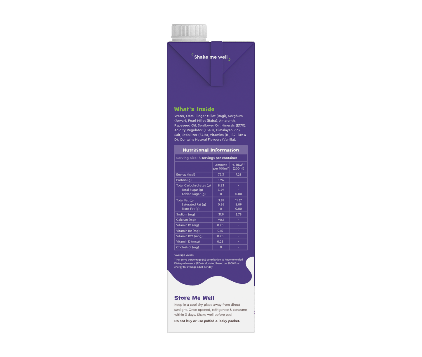 Nourish you Plant- Based Millet Beverage Original