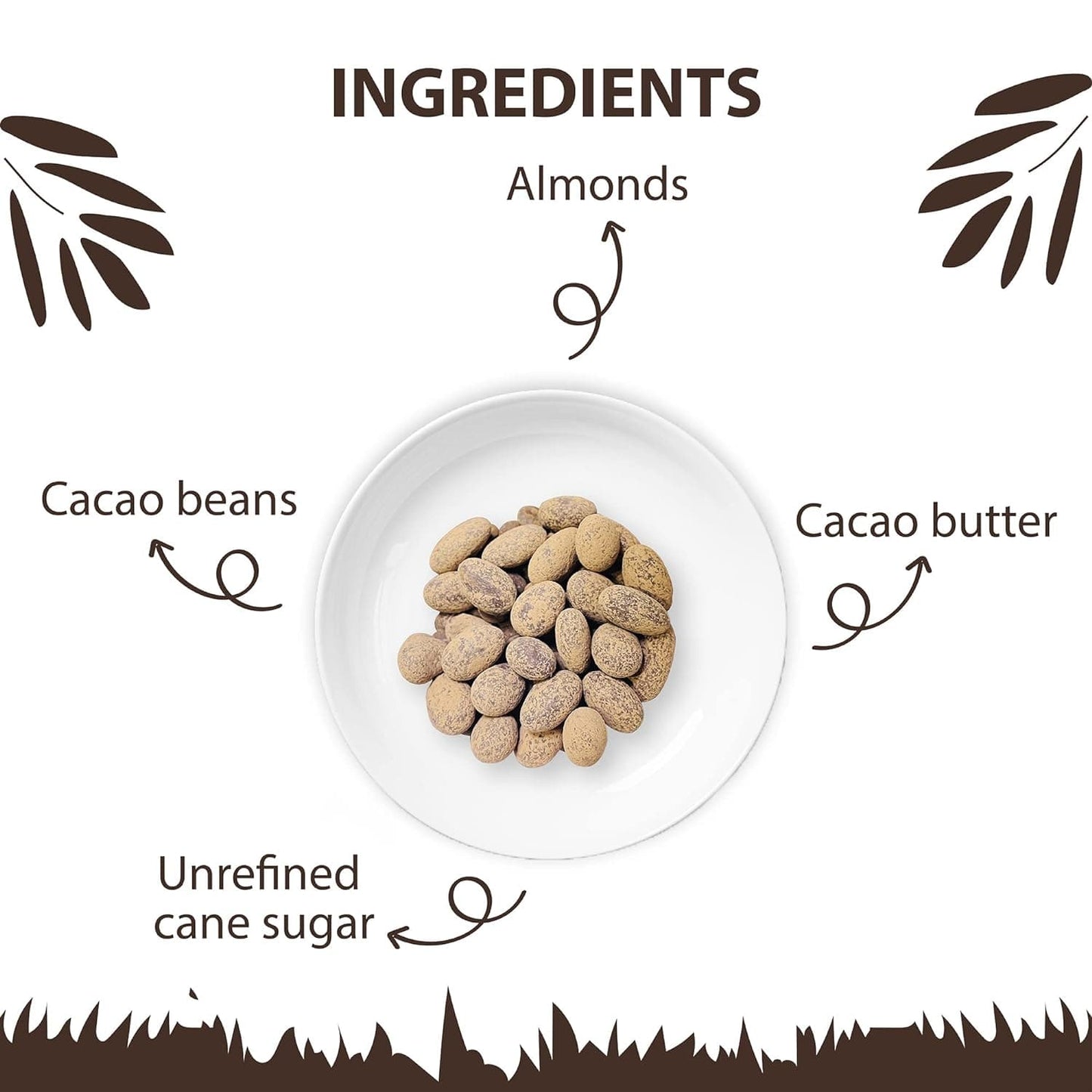DARKINS Roasted Almond Chocolates Pebbles| Crunchy Almond Chocolate | 50g Each Pack of 3