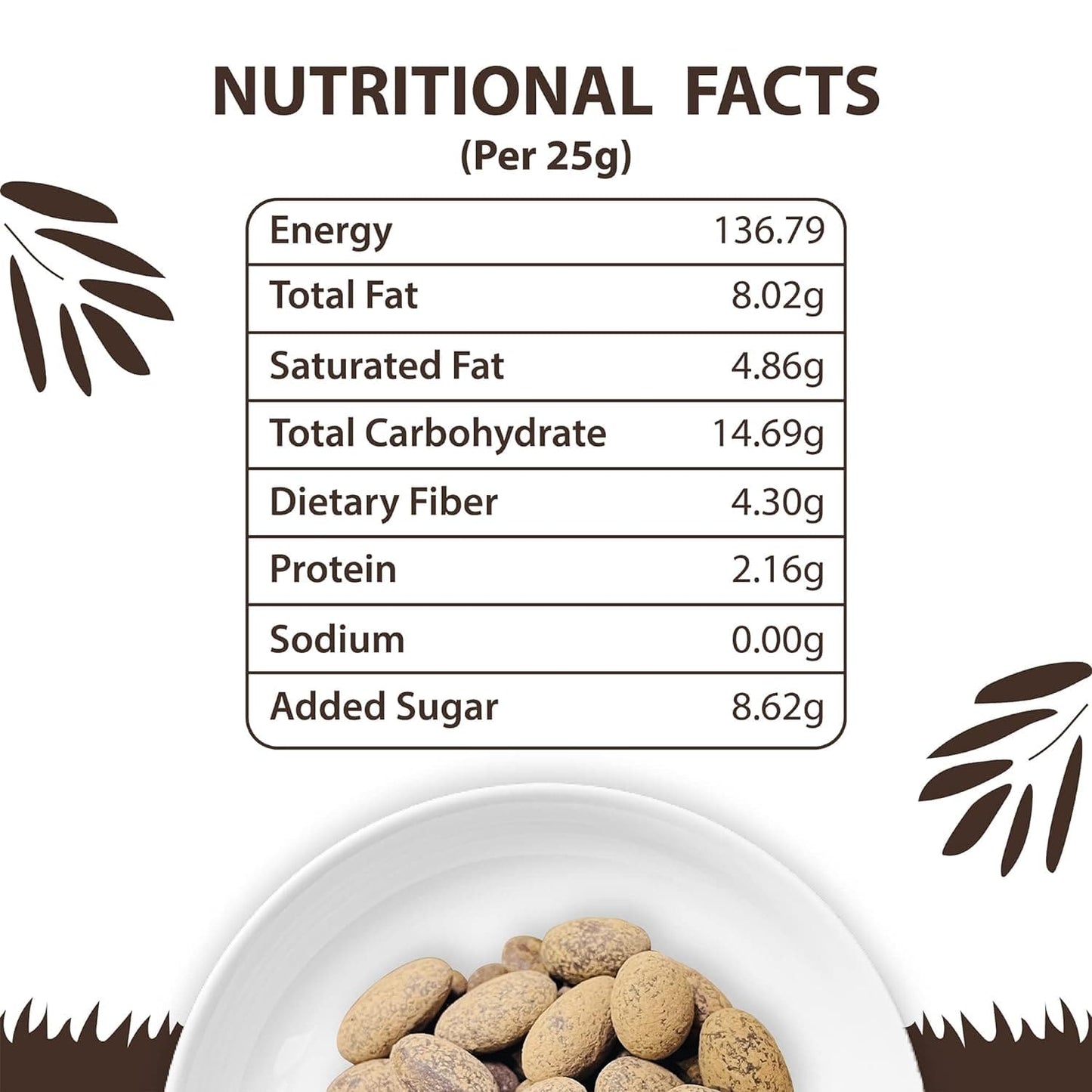 DARKINS Roasted Almond Chocolates Pebbles| Crunchy Almond Chocolate | 50g Each Pack of 3