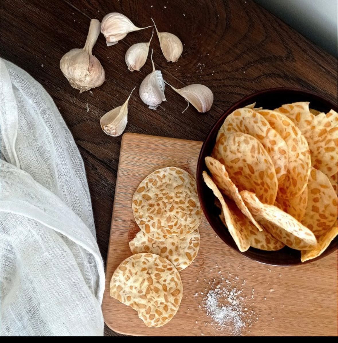 Tempeh Chennai| High Protein Tempeh Chips Soybean|Tempeh ( HIMALAYAN SALT & PEPPER FLAVOUR)(Soybean)