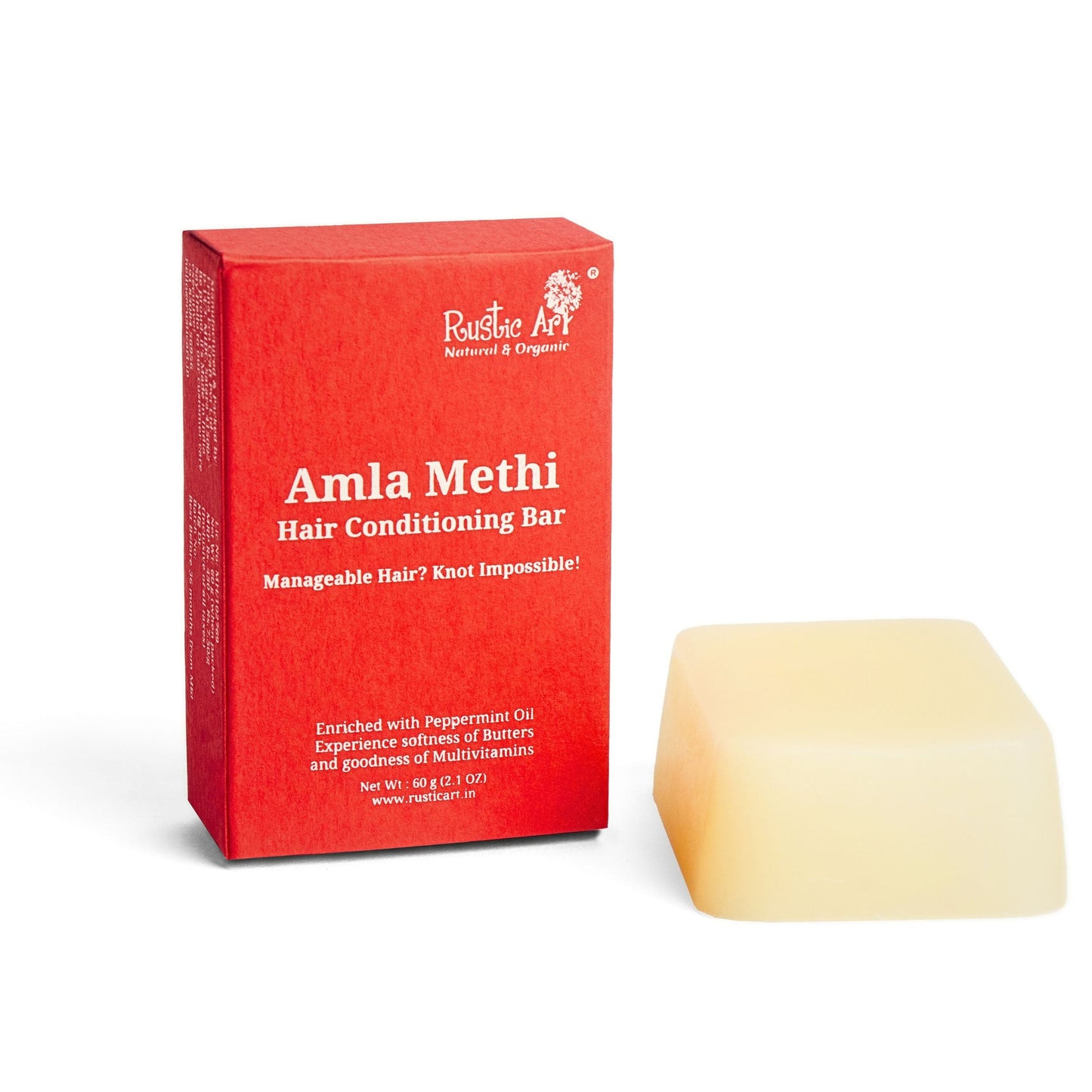 Rustic Art Amla Methi Hair Conditioning Bar 60g