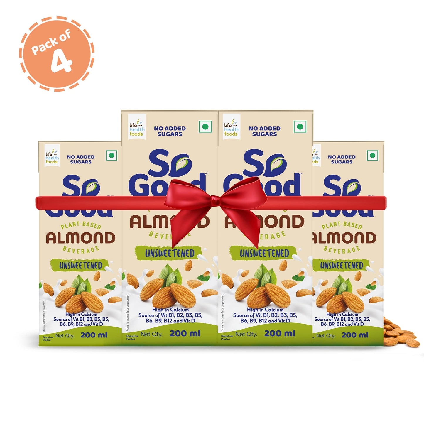 So Good Almond Fresh, Natural Unsweetened Beverage, 200 ml