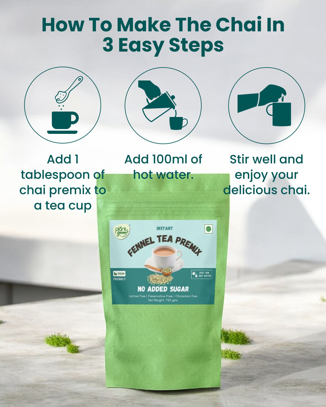 No Added Sugar Tea Premix - Fennel (Saunf) 750g