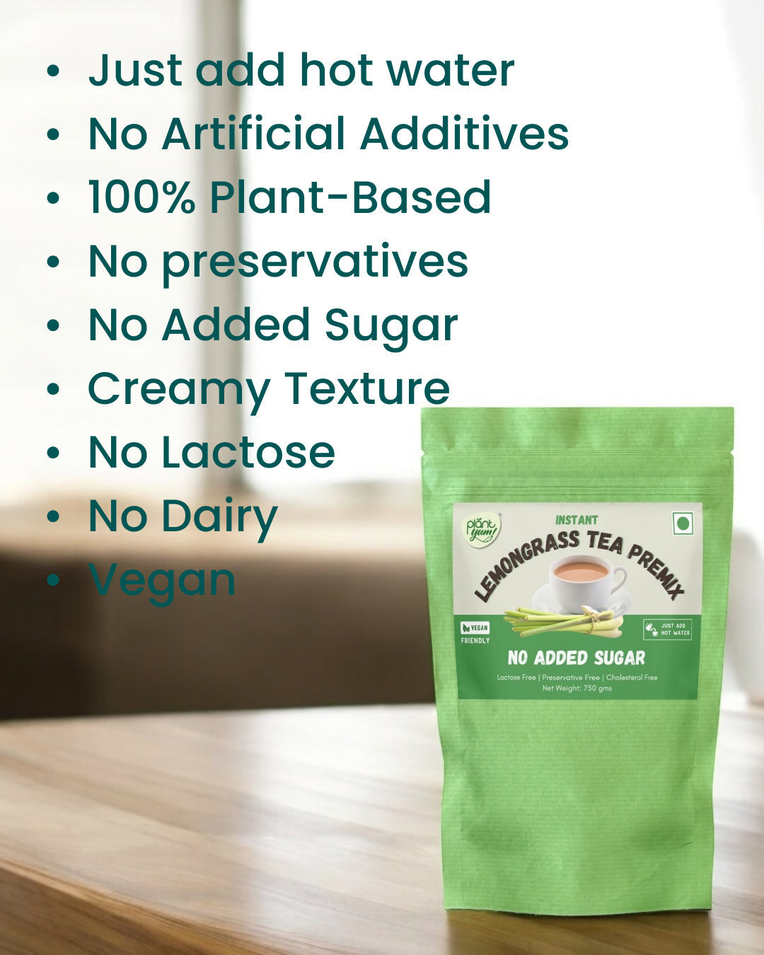 No Added Sugar Tea Premix - Lemongrass (750g)