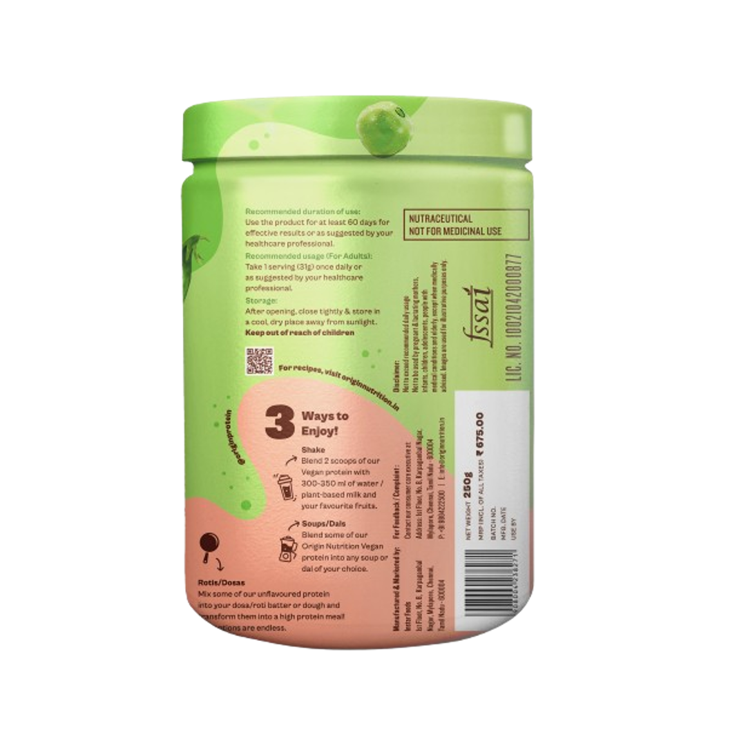 Origin Nutrition Daily Plant Protein Unflavoured , 260g