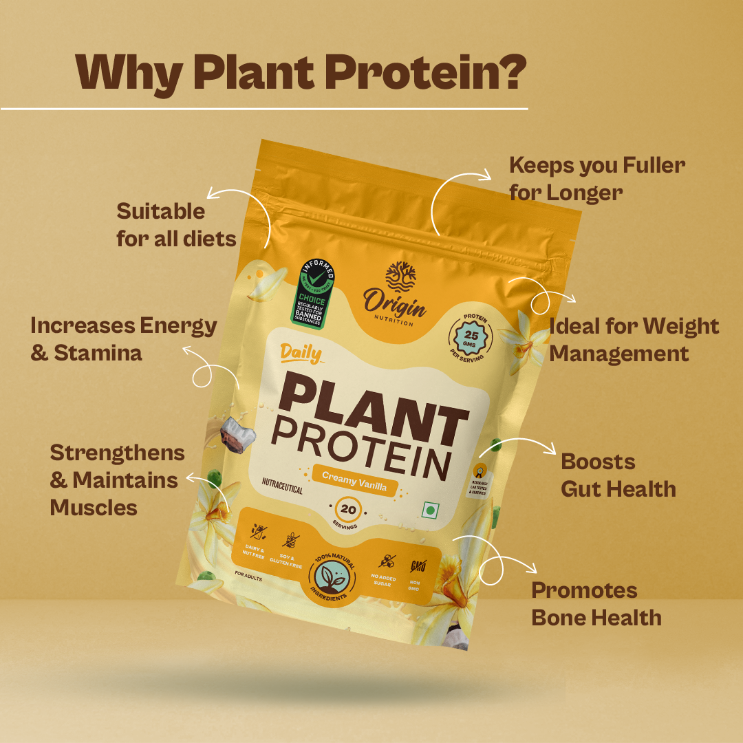 Origin Nutrition Daily Plant Protein Vanilla Flavour , 794g