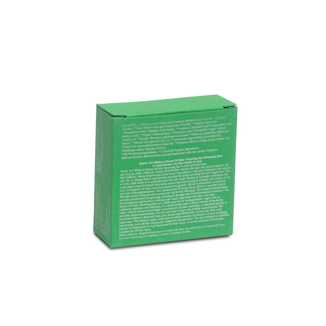 Rustic Art Hibiscus Hemp Oil Shampoo Bar (75gm)