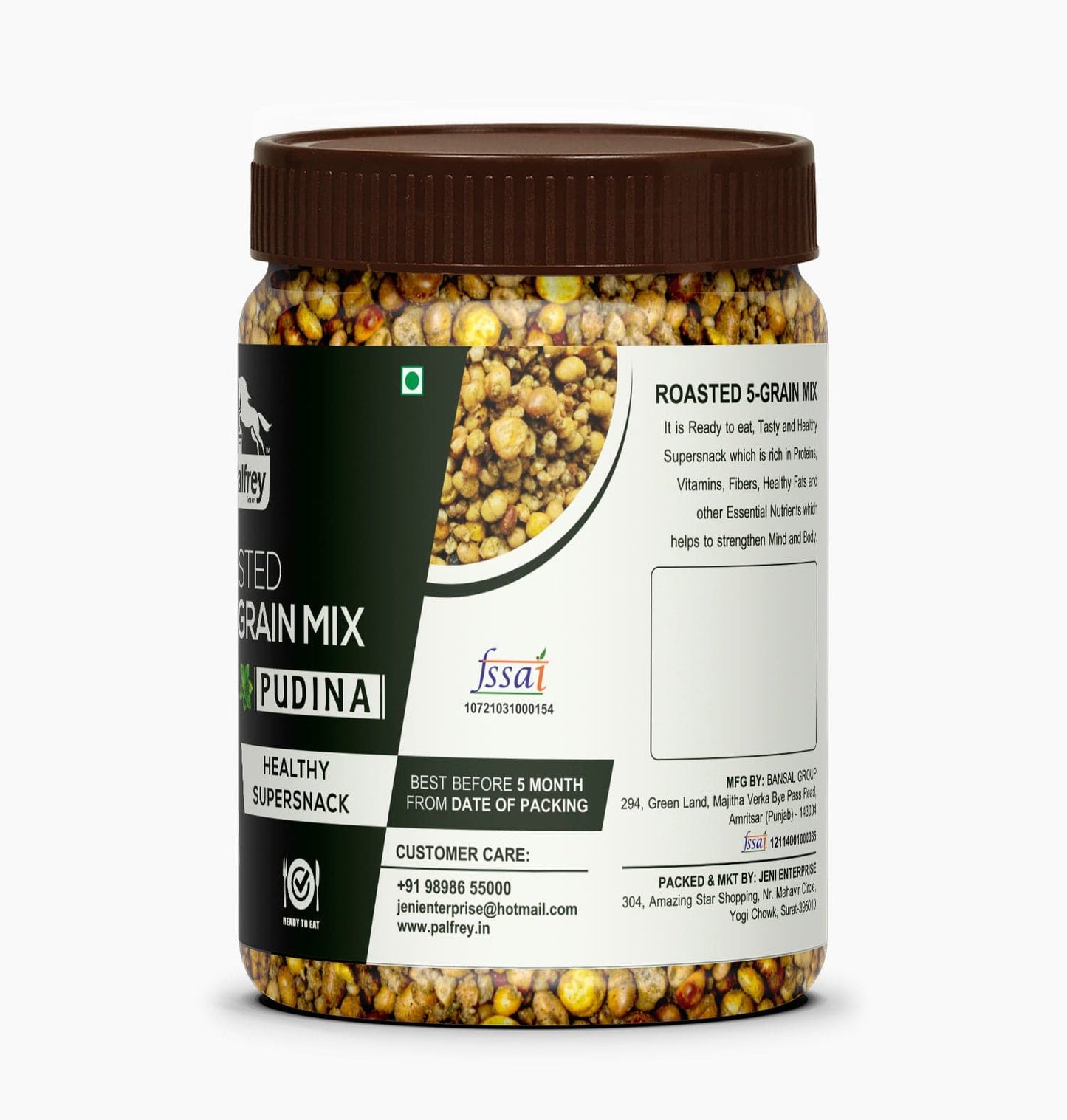 Palfrey Roasted 5-Grain Mix Supersnacks 300g (Pudina)
