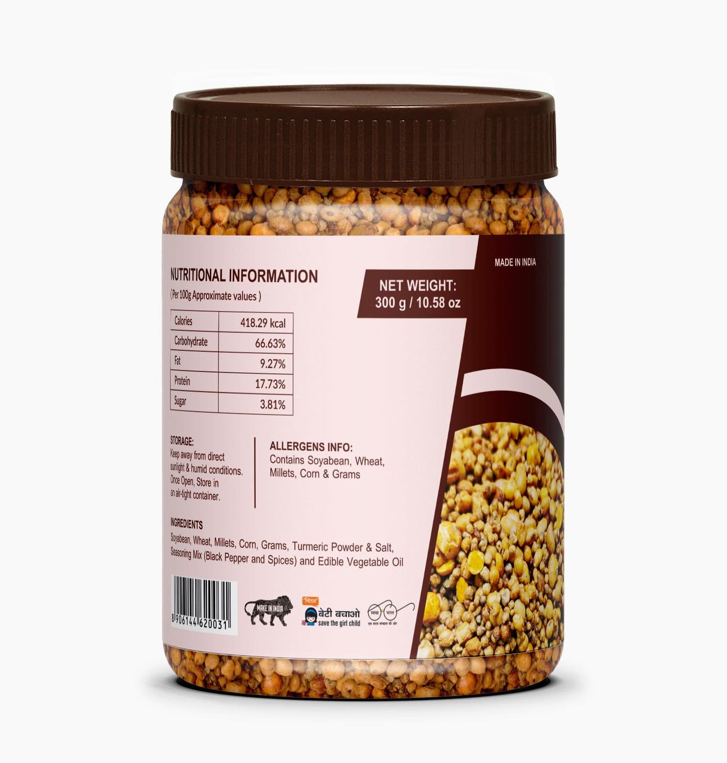 Palfrey Roasted 5-Grain Multigrain Mix Super snacks 300g (Sweet & Sour)