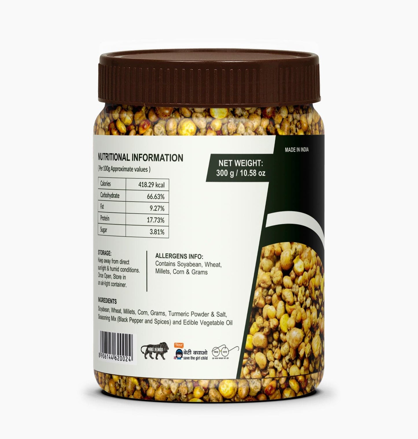 Palfrey Roasted 5-Grain Mix Supersnacks 300g (Pudina)