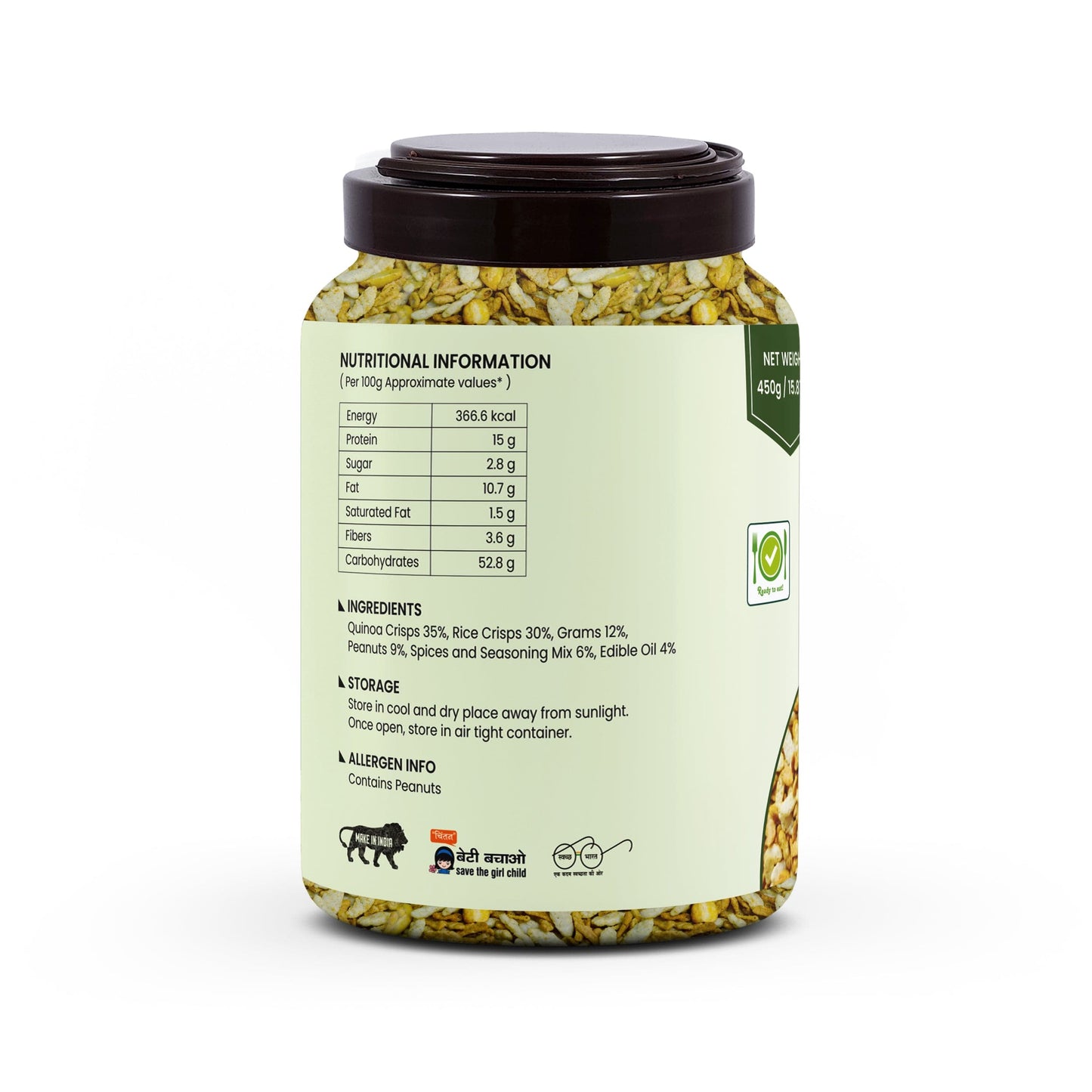 Palfrey Quinoa Crisps Mix Healthy Supersnacks (Pudina) 450g