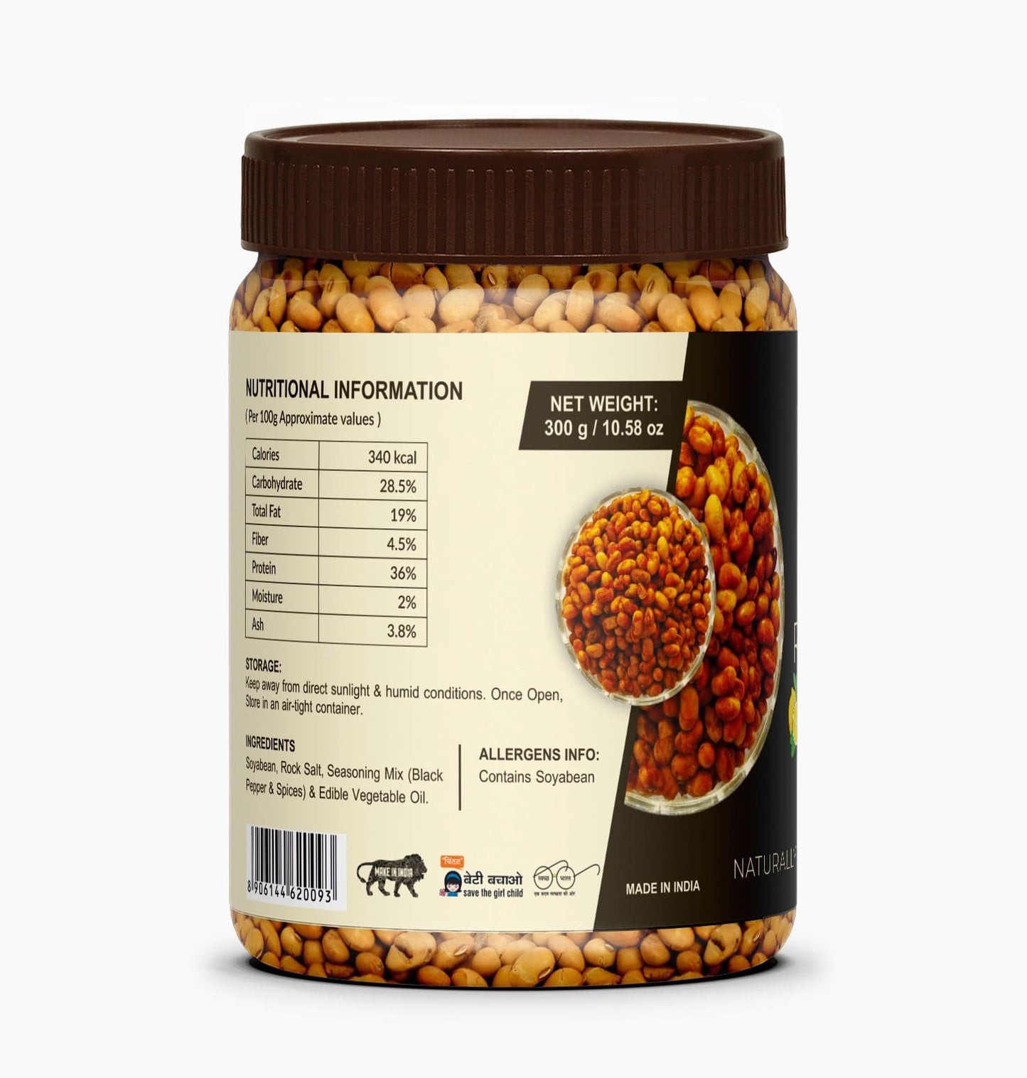 Palfrey Roasted Soyabean- Lime Masala 300g