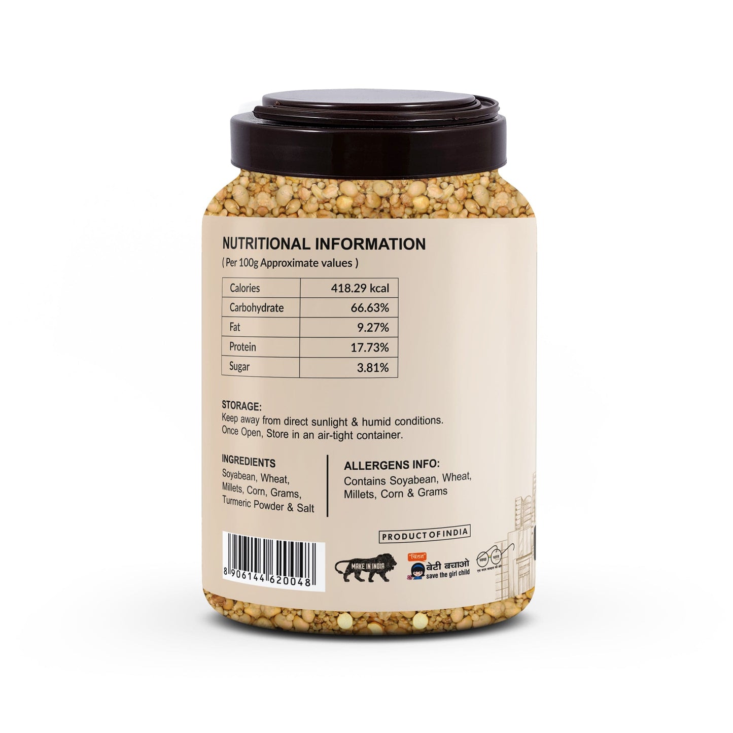 Palfrey Roasted 5-Grain Mix Supersnacks 900g (Plain)