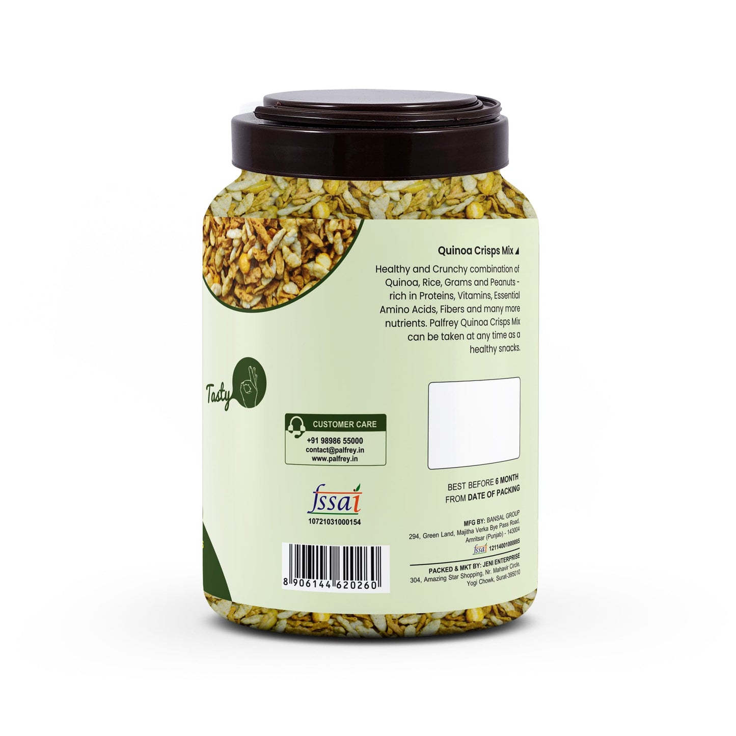 Palfrey Quinoa Crisps Mix Healthy Supersnacks (Pudina) 450g