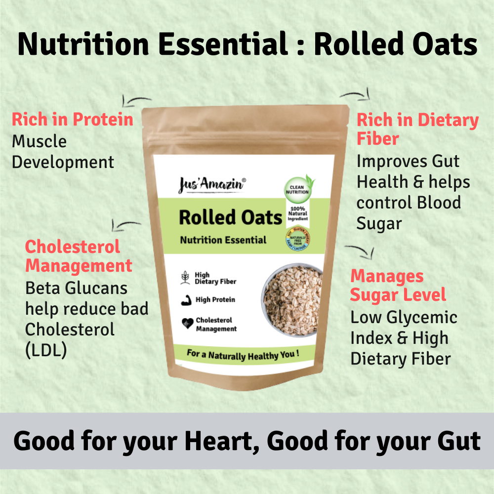 Jus Amazin Rolled Oats (1kg)