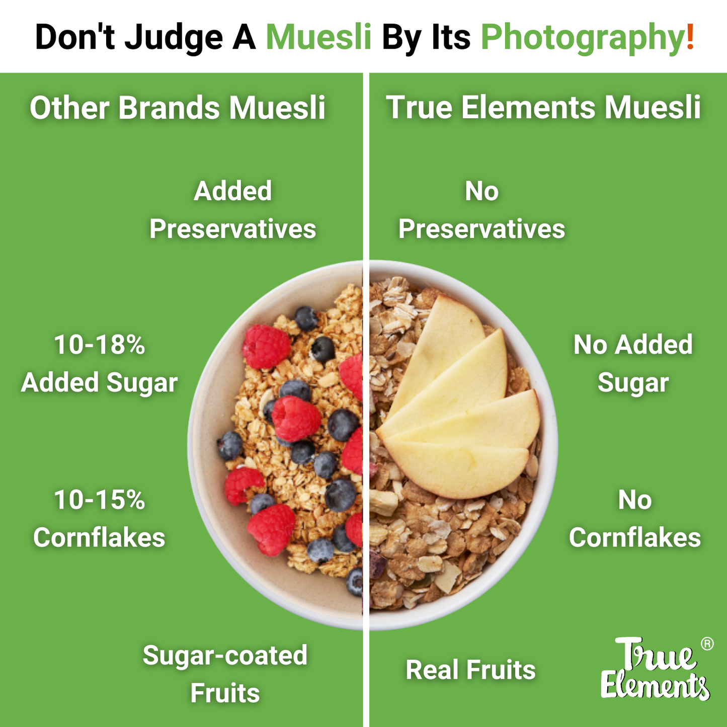True Elements No Added Sugar Muesli - plant based Dukan