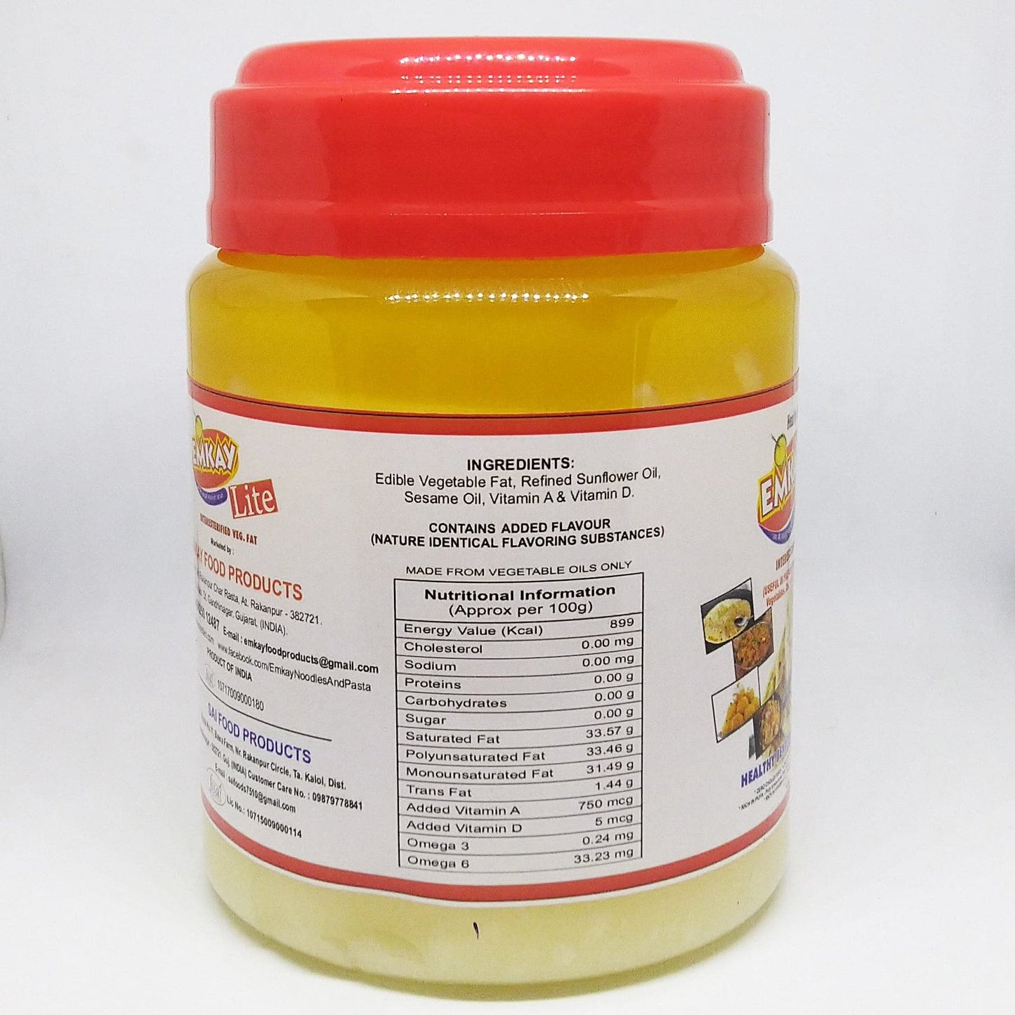 Emkay Coconut Based Interesterified Veg Fat (Vegan Ghee), 500ml Online 