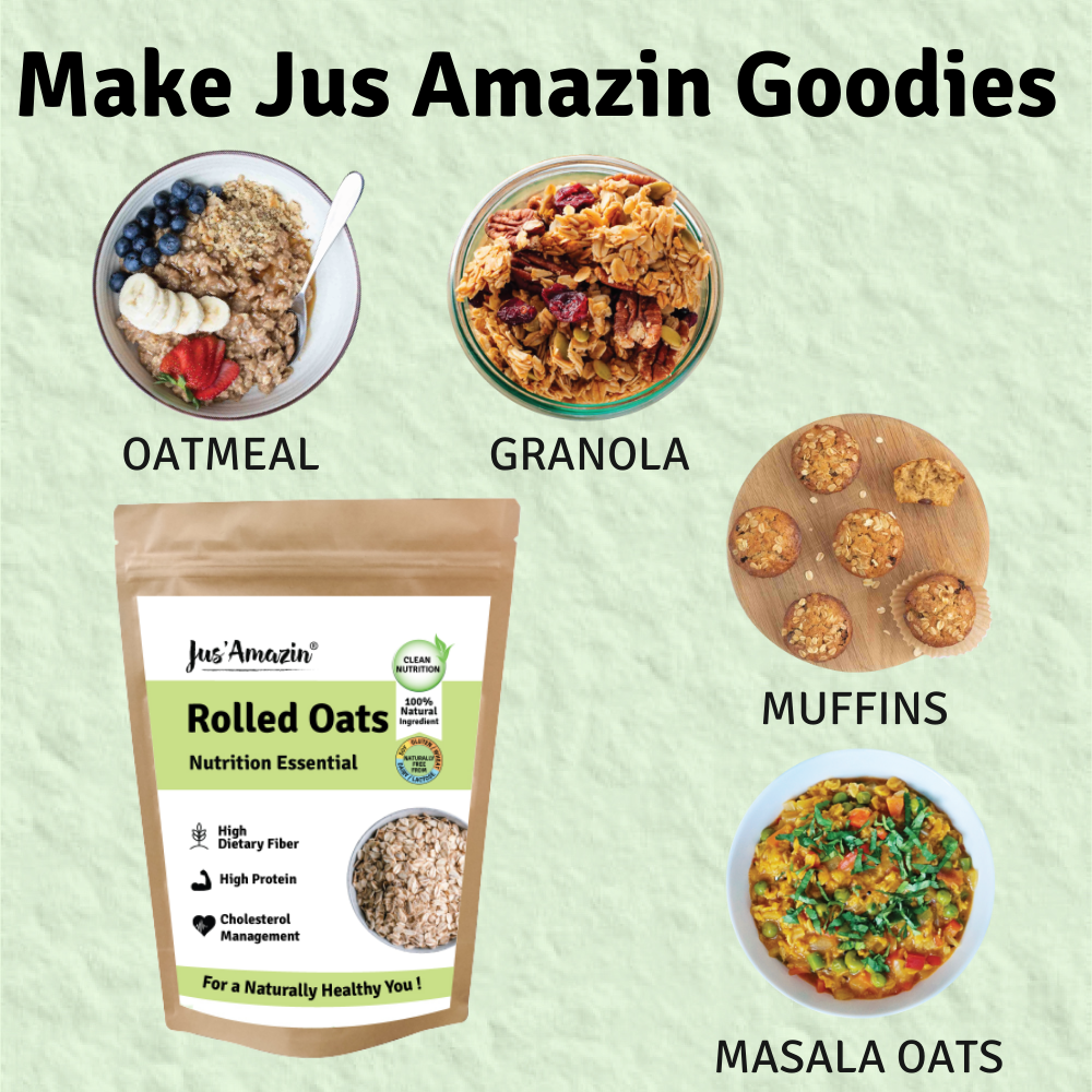 Jus Amazin Rolled Oats (1kg)