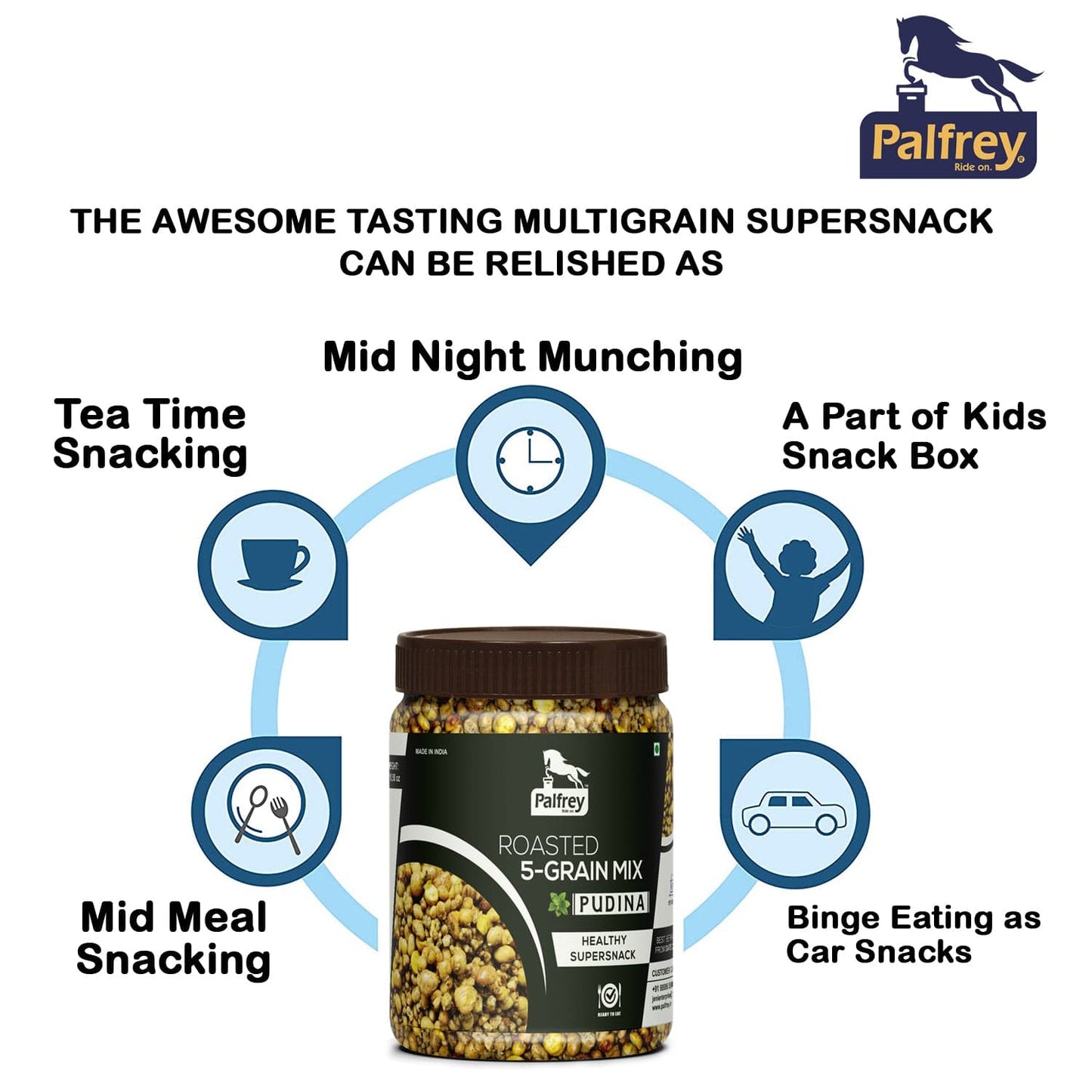 Palfrey Roasted 5-Grain Mix Supersnacks 300g (Pudina)