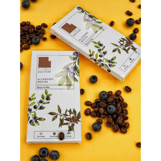 Toska Blueberry Mocha Dark Chocolate - plant based Dukan