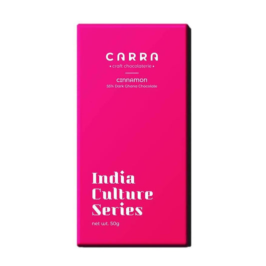 Carra Cinnamon | India Culture Series | 55% Dark Chocolate | 50g x 3 bars - plant based Dukan