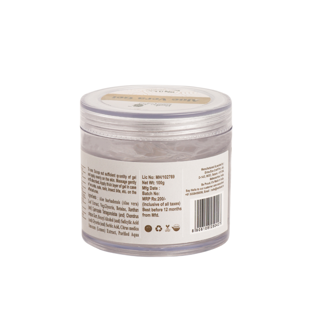 Aloe Vera Lemon Gel (100gm) | Organic, Vegan