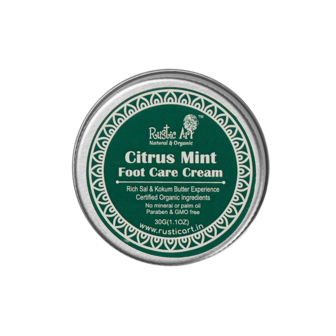 Citrus Mint Foot Care Cream (30gm) | Organic, Vegan